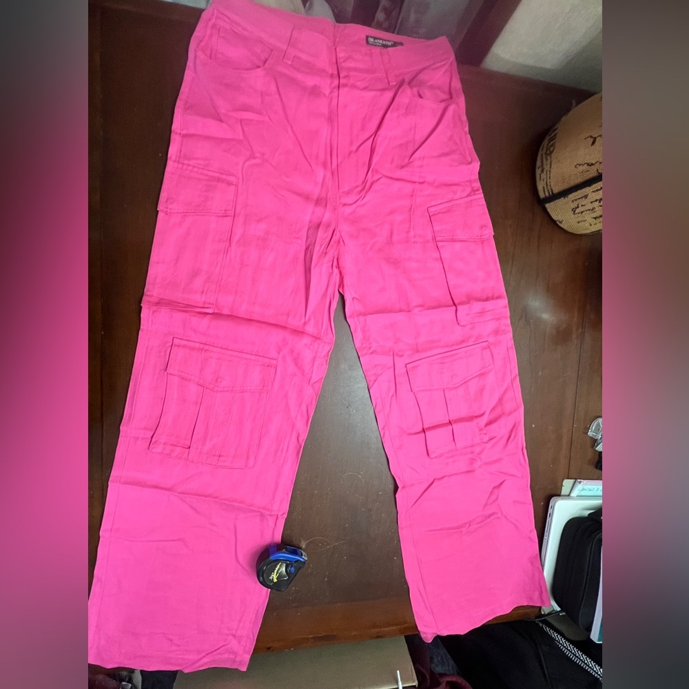 BlankNYC size 29 hippy wide leg pink pants big deep‎ pockets Lagon look career